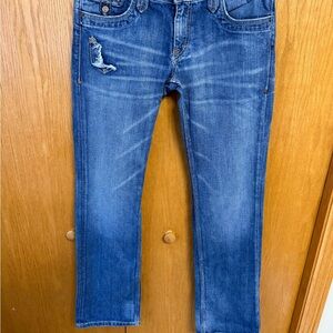 Taverniti So Jeans.  Distressed Blue Slim Jeans